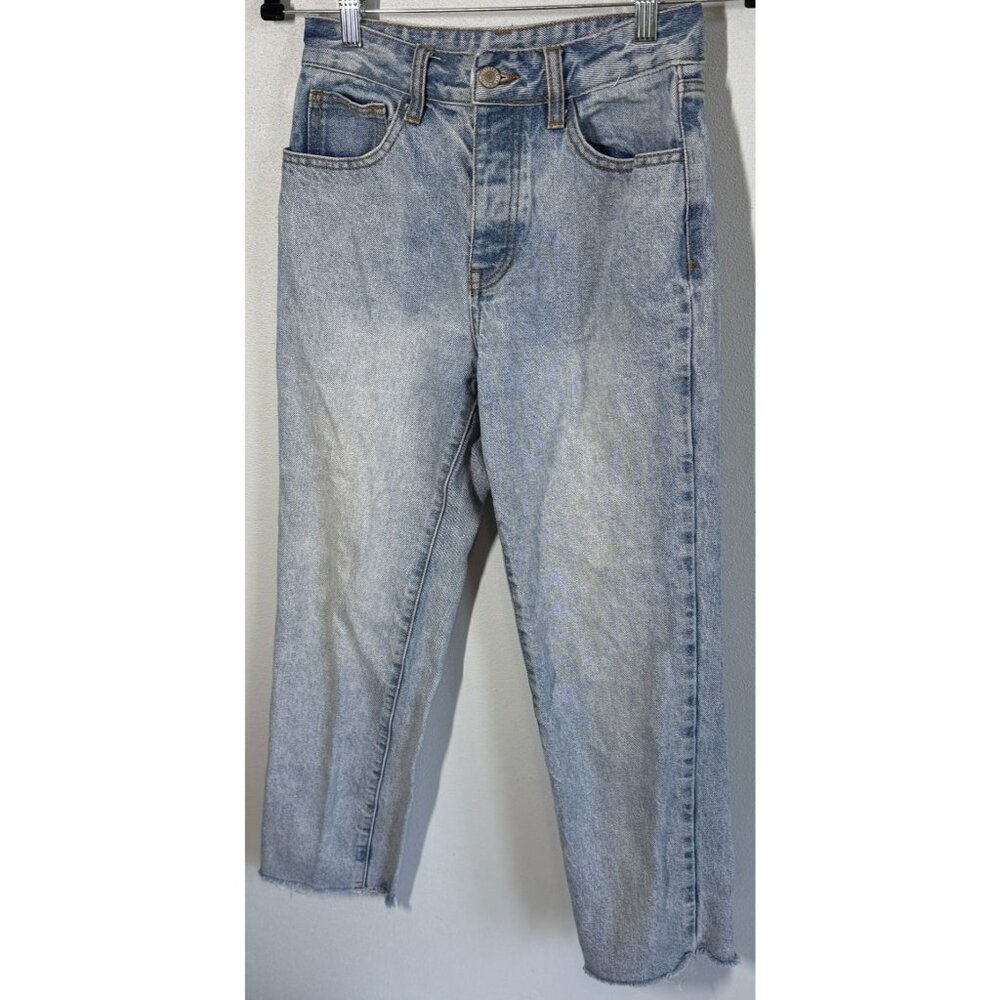 J. Galt Brandy Melville Straight Leg Jeans Raw Hem Womens Small High Waist